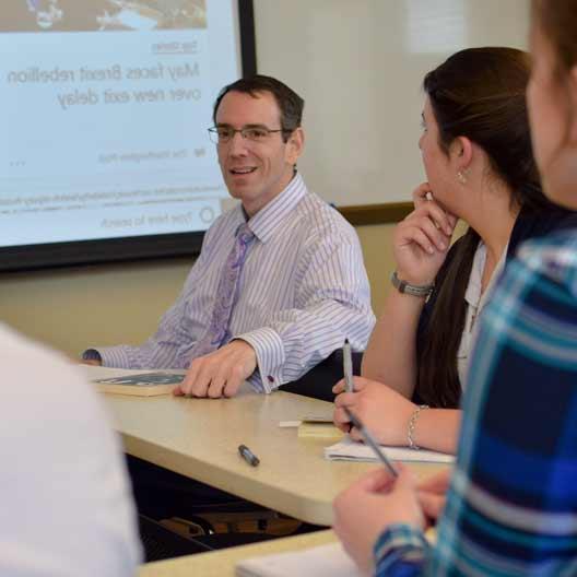 Dr. Steve Mirarchi in a discussion class