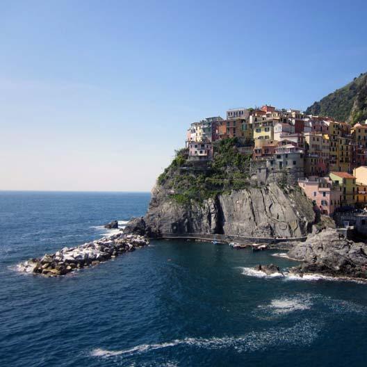 A view of a city in the Cinque Terre group